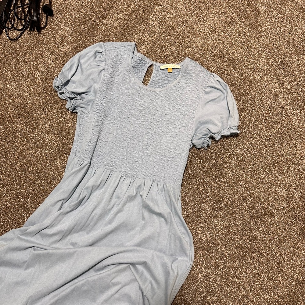 DownEast Textured Blue Dress